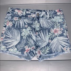 Floral Jean Shorts